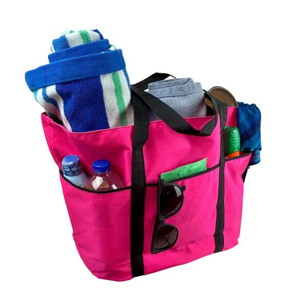 Large Capacity Folding Travel Bag - Water Resistant Tote - Travel Duffle - Gym - Picture 1 of 5